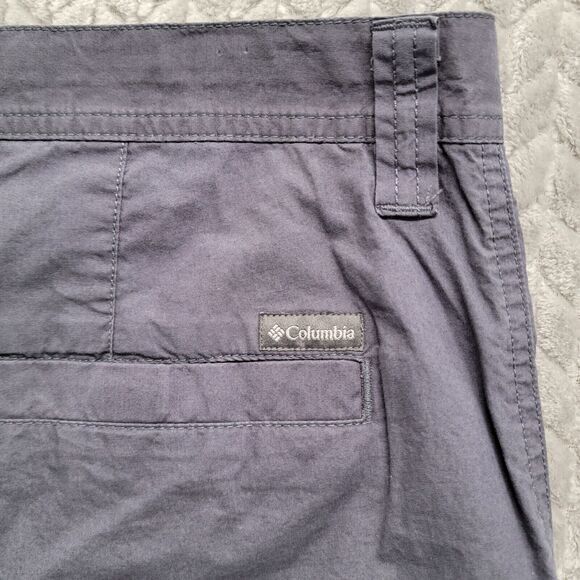 Columbia Sportswear Washed Out Shorts Men's Size 36 Blue Flat Front Chino - Picture 7 of 8